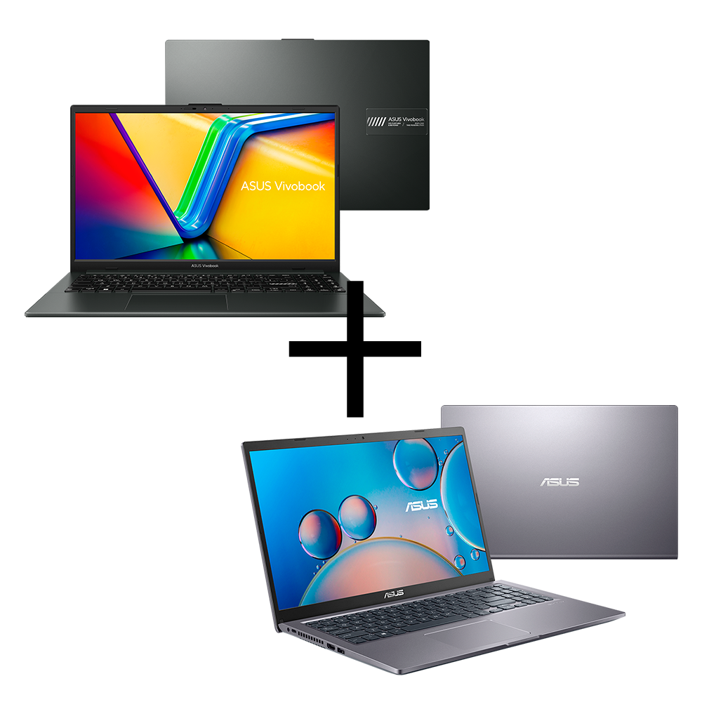 Notebook ASUS Vivobook Go 15 E1504FA-NJ1287 Mixed Black + Notebook ASUS X515KA-BR309WS Slate Grey