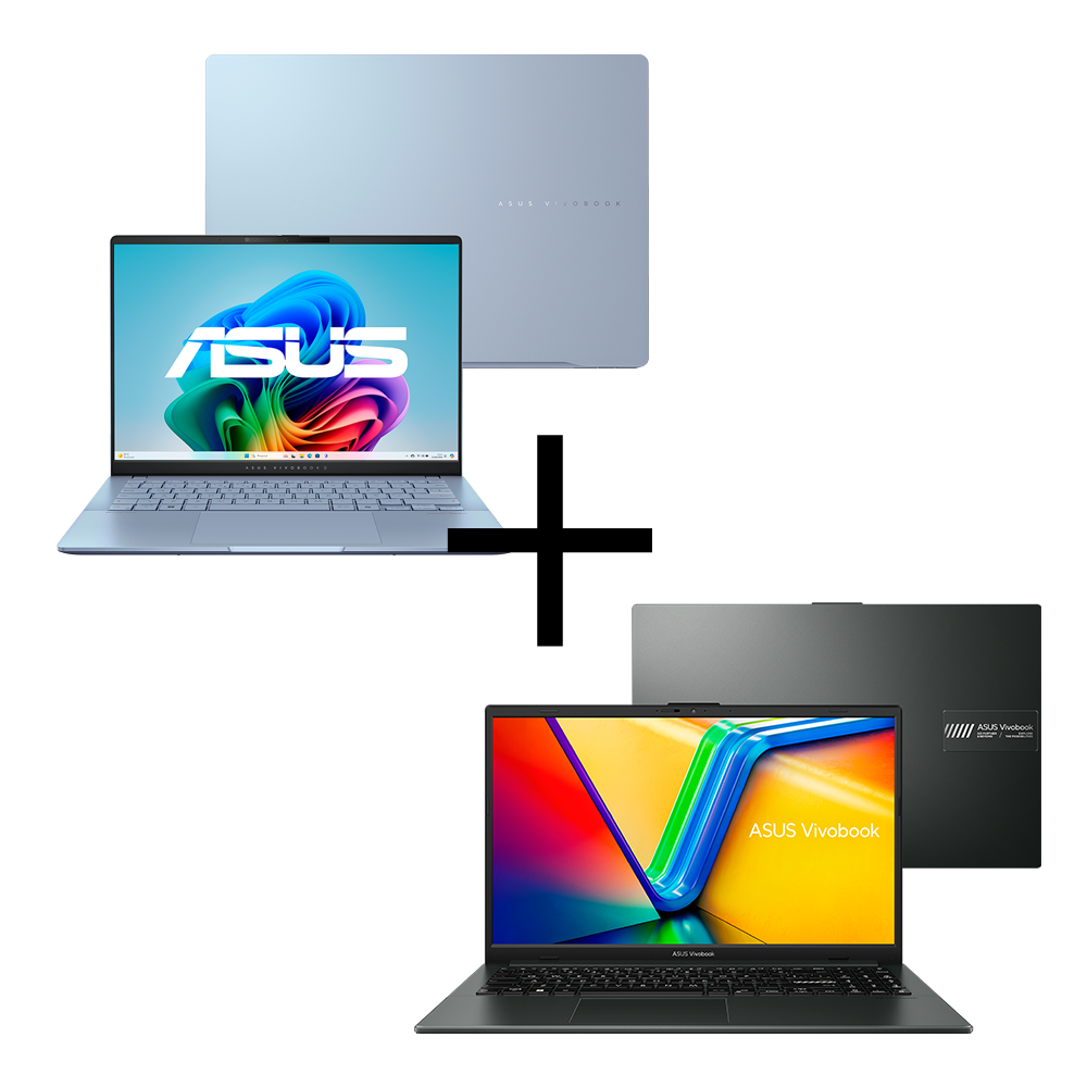 Notebook ASUS Vivobook S 14 S5406SA-PP218W Mist Blue + Notebook ASUS Vivobook Go 15 E1504FA-NJ1291 Mixed Black