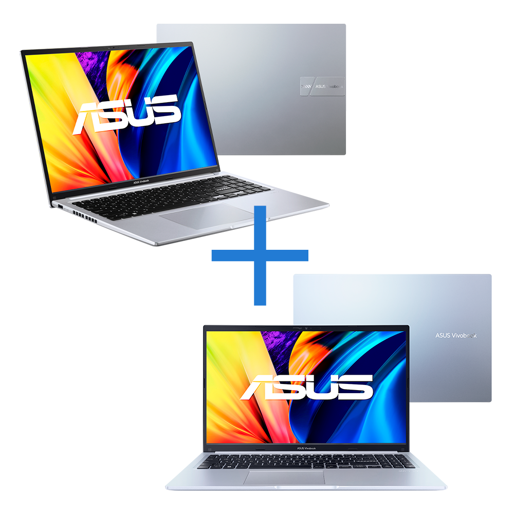 Notebook ASUS Vivobook 16 X1605VA-MB742 Cool Silver + Notebook ASUS Vivobook 15 M1502YA-NJ495 Cool Silver