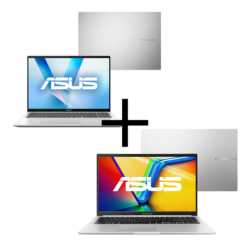 Notebook ASUS VivoBook 16 X1607QA-MB091W Cool Silver + Notebook ASUS Vivobook 15 M1502YA-NJ493 Cool Silver
